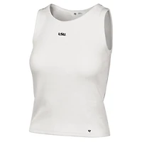 '47 LSU Tigers Micro Logo Ribbed Cropped Tank Top