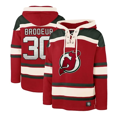 '47 Martin Brodeur New Jersey Devils Retired Player Name  Number Lacer Pullover Hoodie