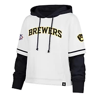'47 Milwaukee Brewers Trifecta Shortstop Cropped Pullover Hoodie