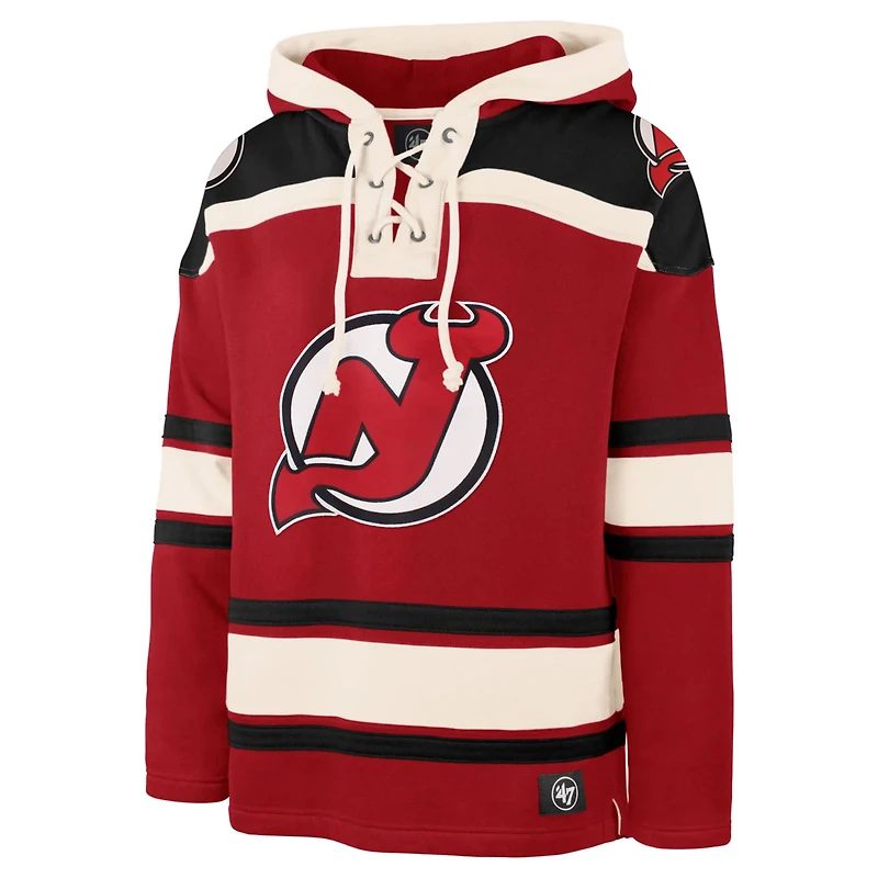 '47 New Jersey Devils Big  Tall Superior Lacer Fleece Pullover Hoodie