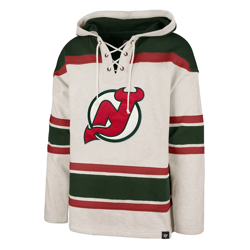 '47 New Jersey Devils Rockaway Lace-Up Pullover Hoodie
