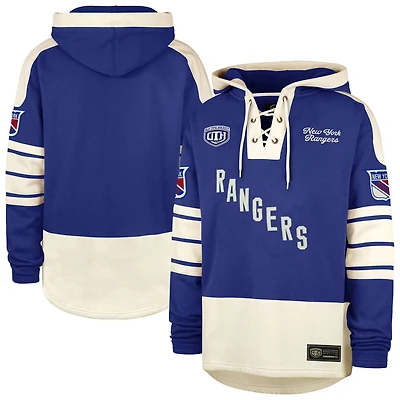'47 New York Rangers Blue Line Heritage Lacer Pullover Hoodie