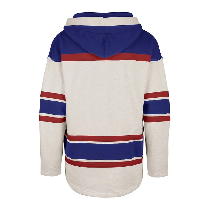 '47 New York Rangers Rockaway Lace-Up Pullover Hoodie