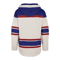 '47 New York Rangers Rockaway Lace-Up Pullover Hoodie