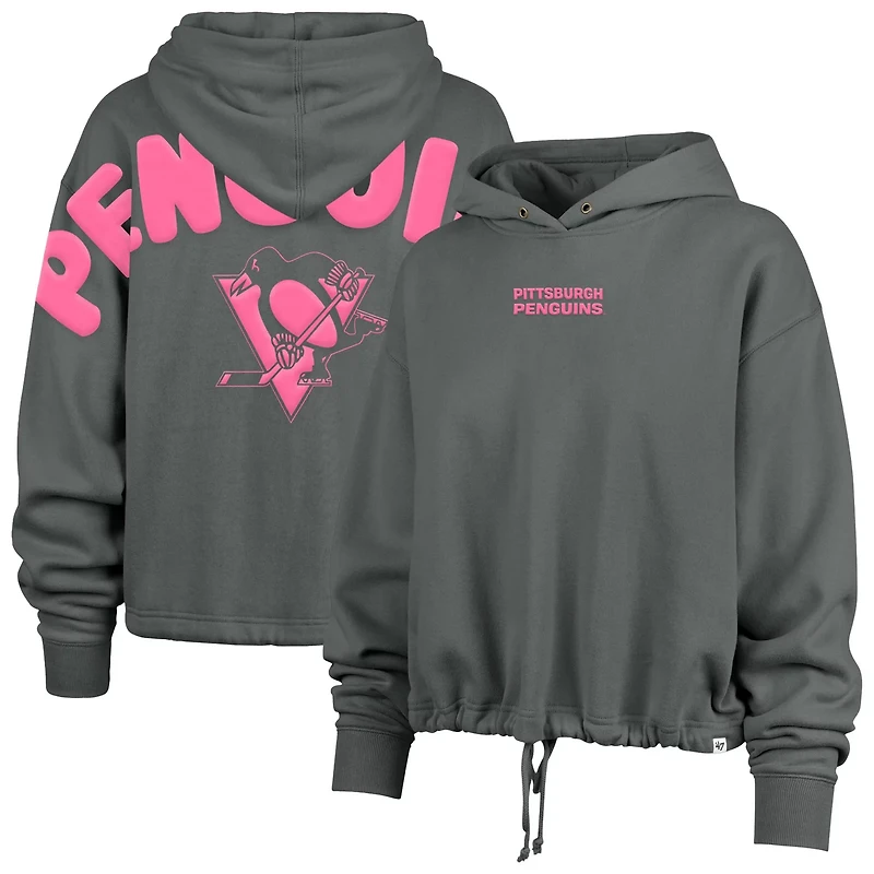 '47 Pittsburgh Penguins Bright Side Venice Cropped Pullover Hoodie
