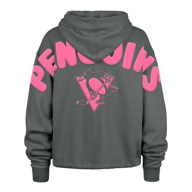 '47 Pittsburgh Penguins Bright Side Venice Cropped Pullover Hoodie