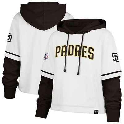 '47 San Diego Padres Trifecta Shortstop Cropped Pullover Hoodie
