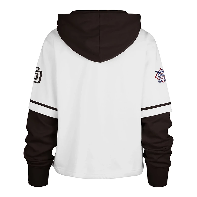 '47 San Diego Padres Trifecta Shortstop Cropped Pullover Hoodie