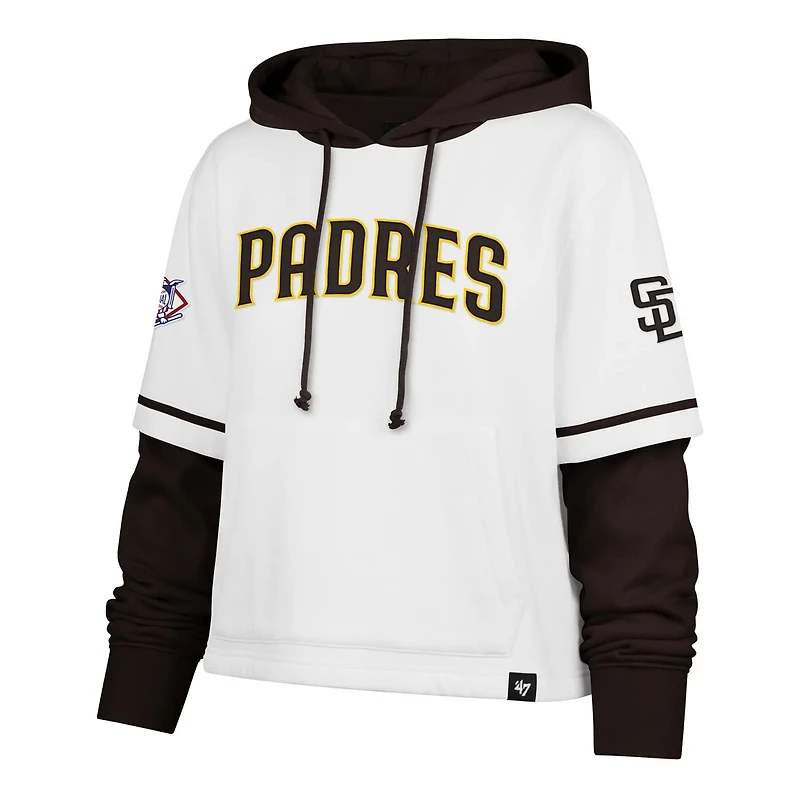 '47 San Diego Padres Trifecta Shortstop Cropped Pullover Hoodie