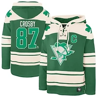 '47 Sidney Crosby Kelly Pittsburgh Penguins St Patrick's Day Player Name  Number Lacer Pullover Hoodie