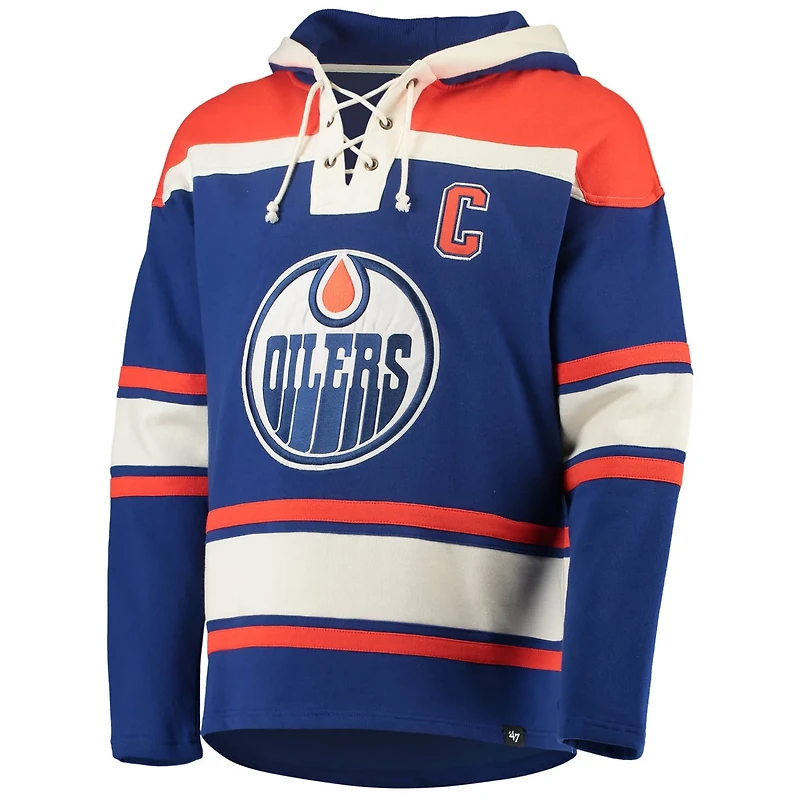 '47 Wayne Gretzky Edmonton Oilers Retired Player Name  Number Lacer Pullover Hoodie
