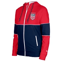 5th  Ocean by New Era USWNT Active Stretch Fleece Full-Zip Hoodie Jacket