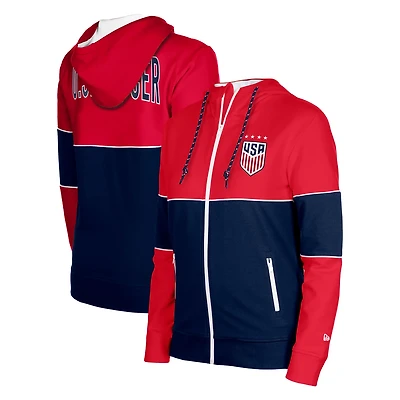 5th  Ocean by New Era USWNT Active Stretch Fleece Full-Zip Hoodie Jacket
