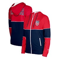 5th  Ocean by New Era USWNT Active Stretch Fleece Full-Zip Hoodie Jacket