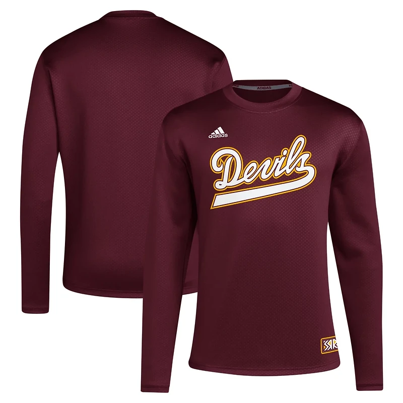 adidas Arizona State Sun Devils Reverse Retro Baseball Script Pullover Sweatshirt