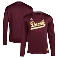 adidas Arizona State Sun Devils Reverse Retro Baseball Script Pullover Sweatshirt
