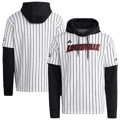 adidas Black Louisville Cardinals Baseball Hoodie