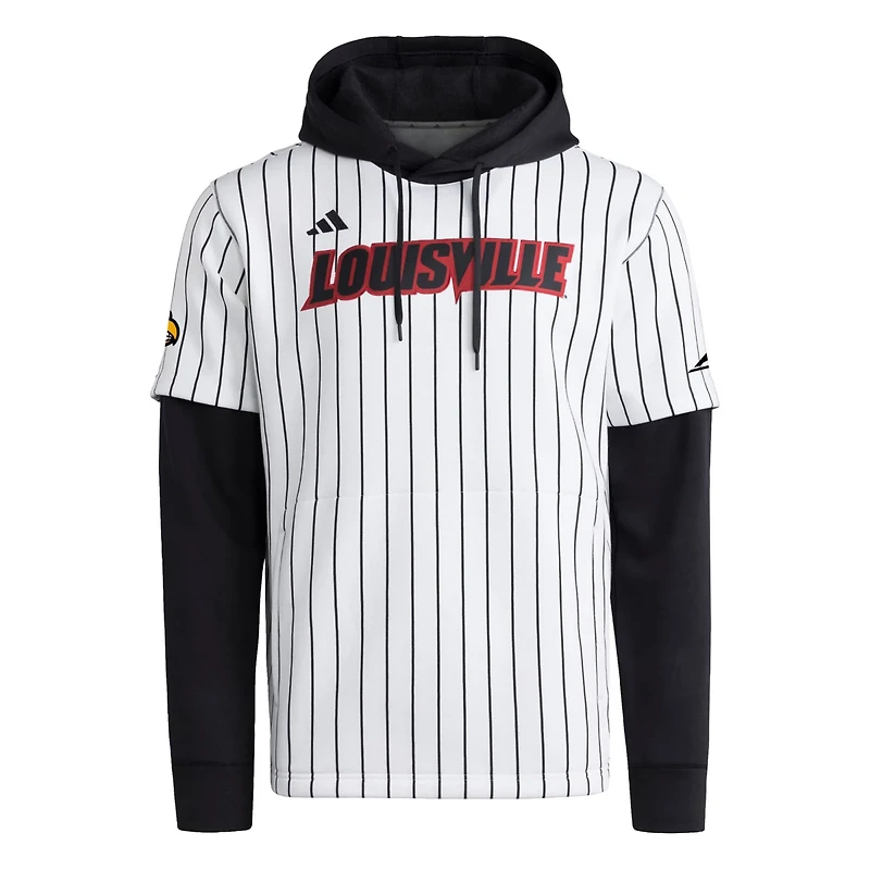adidas Black Louisville Cardinals Baseball Hoodie