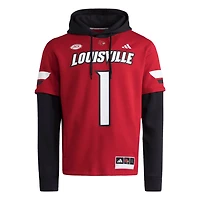 adidas Louisville Cardinals Jersey Pullover Hoodie
