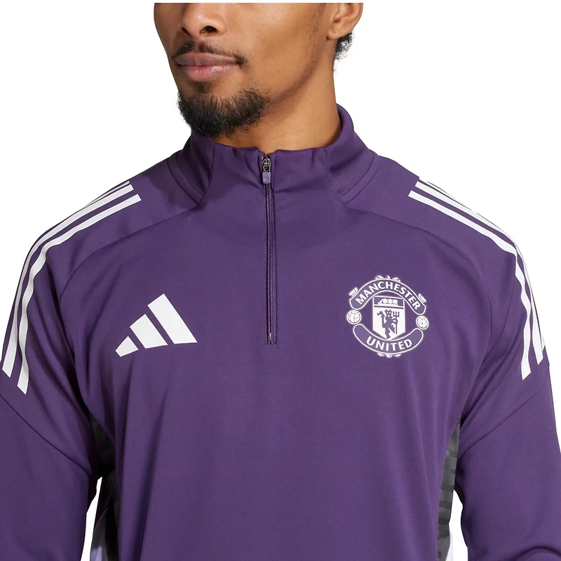 adidas Manchester United 2025 26 AEROREADY Raglan Quarter-Zip Training Top