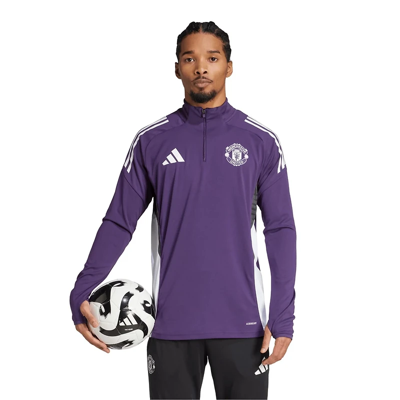 adidas Manchester United 2025 26 AEROREADY Raglan Quarter-Zip Training Top
