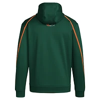 adidas Miami Hurricanes 2024 Sideline Travel Pullover Hoodie