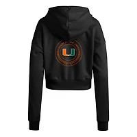 adidas Miami Hurricanes Campus Queen Cropped Pullover Hoodie