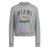 adidas Miami Hurricanes Pullover Crewneck Sweatshirt