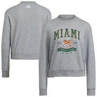 adidas Miami Hurricanes Pullover Crewneck Sweatshirt