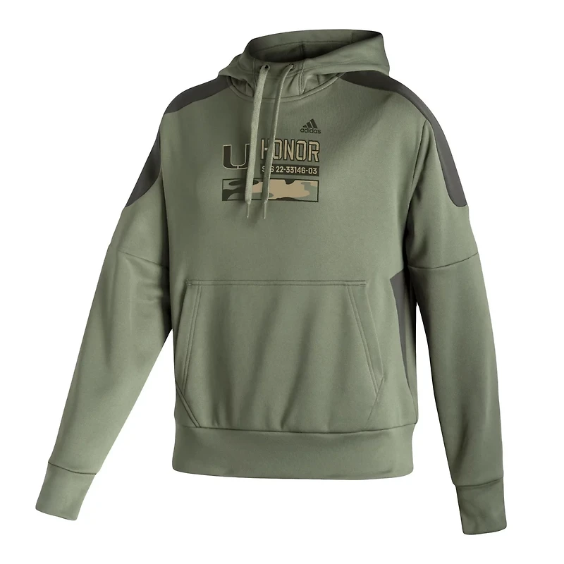 adidas Miami Hurricanes Salute to Service Military Appreciation Pullover Hoodie