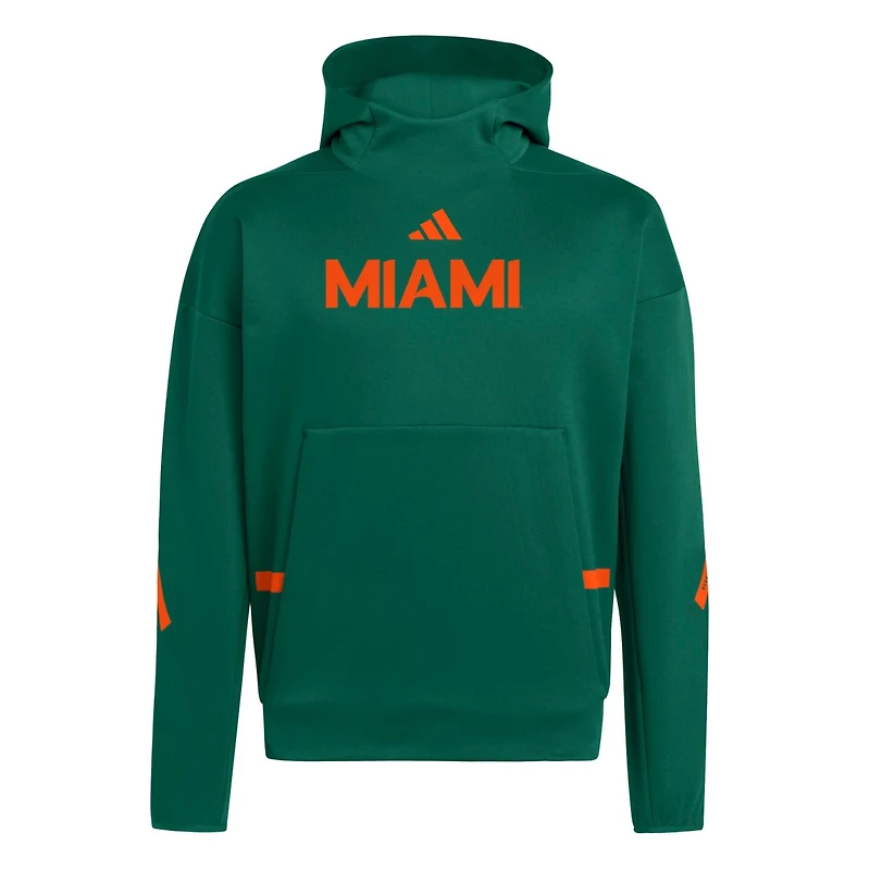 adidas Miami Hurricanes ZNE Pullover Hoodie