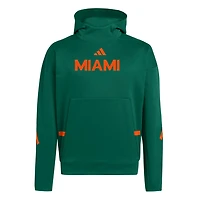 adidas Miami Hurricanes ZNE Pullover Hoodie