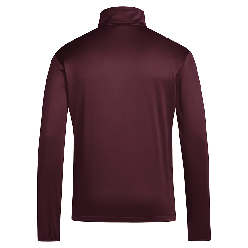 adidas Mississippi State Bulldogs 2024 Coaches Sideline Quarter-Zip Top