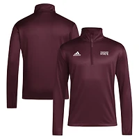 adidas Mississippi State Bulldogs 2024 Coaches Sideline Quarter-Zip Top