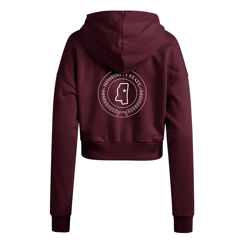 adidas Mississippi State Bulldogs Campus Queen Cropped Pullover Hoodie