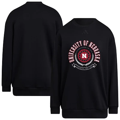 adidas Nebraska Huskers Oversized Crewneck Pullover