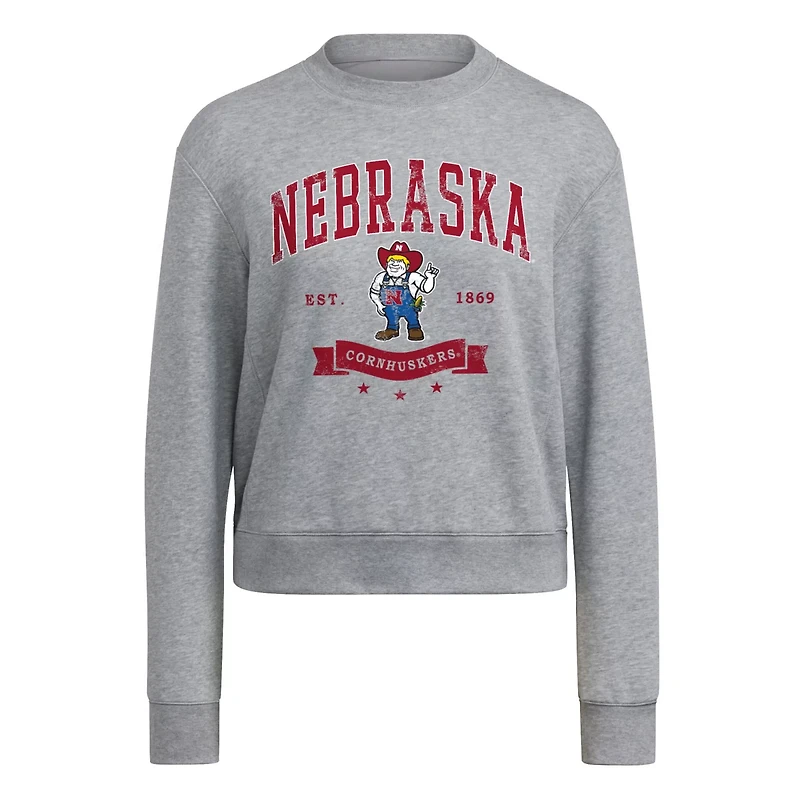 adidas Nebraska Huskers Pullover Crewneck Sweatshirt