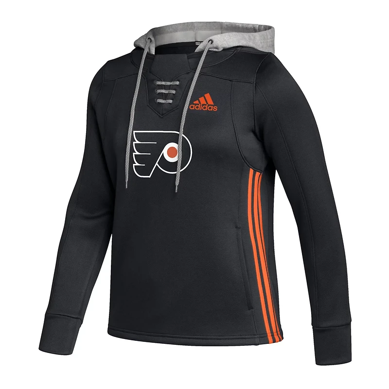 adidas Philadelphia Flyers Skate Lace Primeblue Team Pullover Hoodie