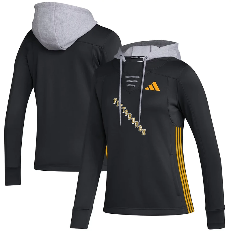 adidas Pittsburgh Penguins Refresh Skate Lace AEROREADY Pullover Hoodie