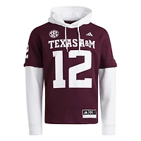 adidas Texas AM Aggies Jersey Pullover Hoodie