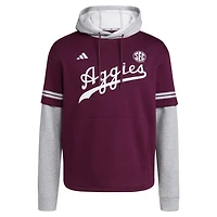 adidas Texas AM Aggies Pullover Baseball Jersey Hoodie