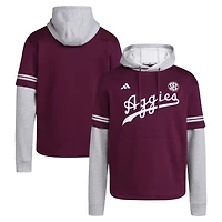 adidas Texas AM Aggies Pullover Baseball Jersey Hoodie