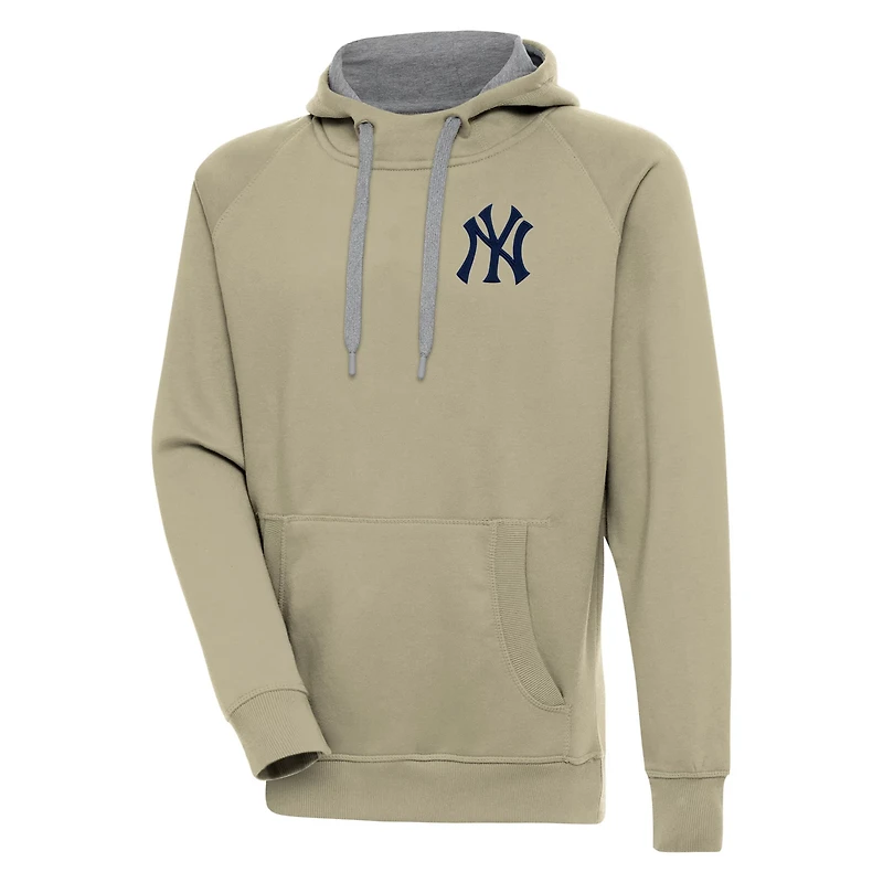 Antigua / New York Yankees Axe Bunker Tri-Blend Pullover Hoodie