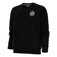 Antigua Atlanta United FC Brushed Metallic Logo Victory Crewneck Pullover Sweatshirt