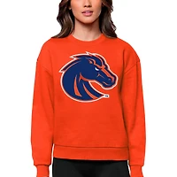 Antigua Boise State Broncos Victory Crewneck Pullover Sweatshirt