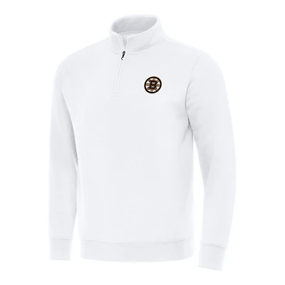 Antigua Boston Bruins Victory Quarter-Zip Mock Sweatshirt
