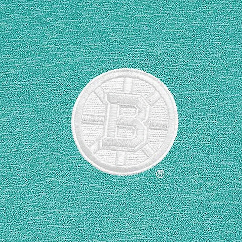 Antigua Boston Bruins White Logo Hunk Quarter-Zip Pullover