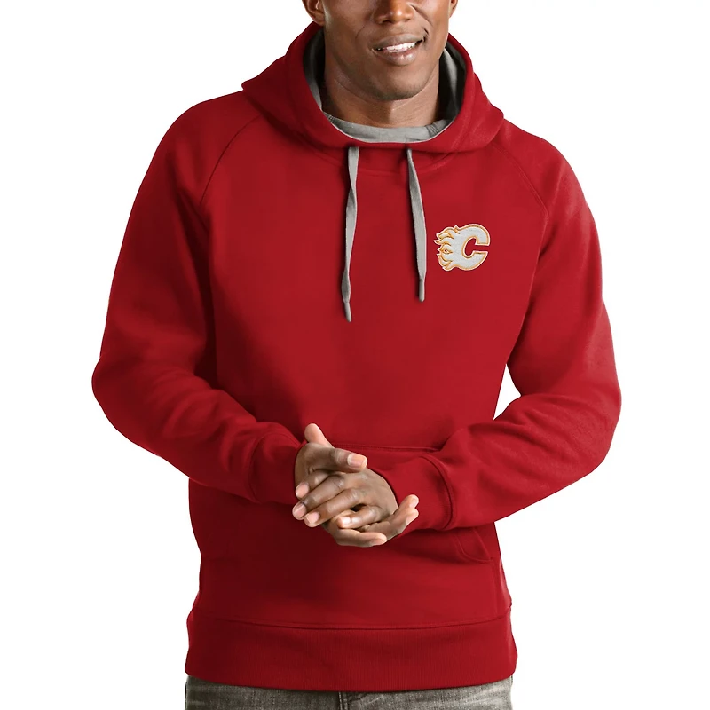 Antigua Calgary Flames Team Victory Pullover Hoodie