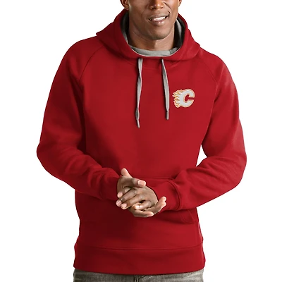 Antigua Calgary Flames Team Victory Pullover Hoodie