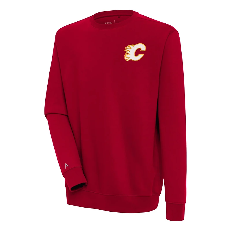 Antigua Calgary Flames Victory Pullover Sweatshirt